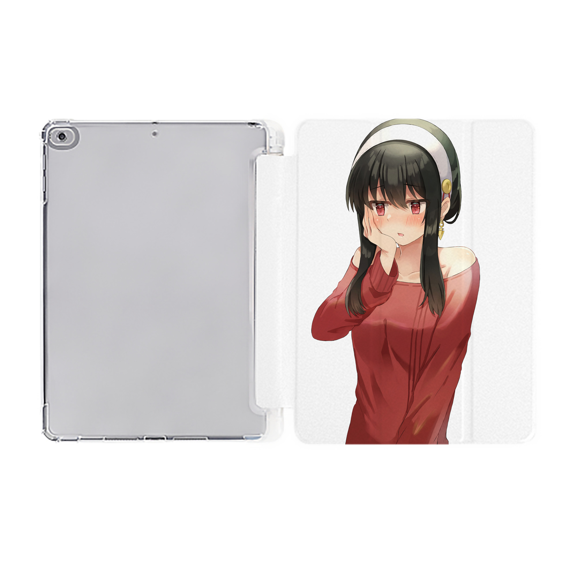 （画像用） SPY×FAMILY间谍家家酒 IPad ケース ペン収納付き 三つ折りスタンド PUレザー×シリコン 対応機種9.5/10.5/10.9インチ